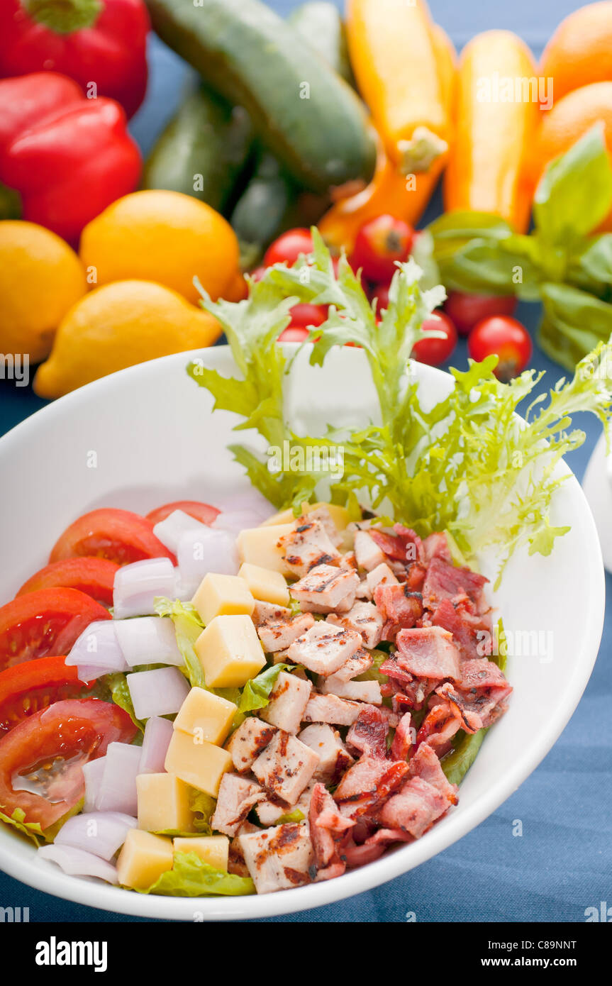 frischen klassischen Caesar Salat, gesunde Mahlzeit mehr DELICIOUS FOOD ON PORTFOLIO Stockfoto