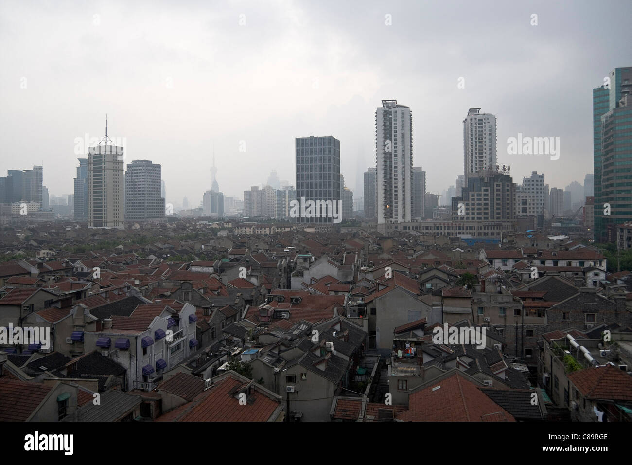 China, Shanghai, Blick auf Altstadt Stockfoto