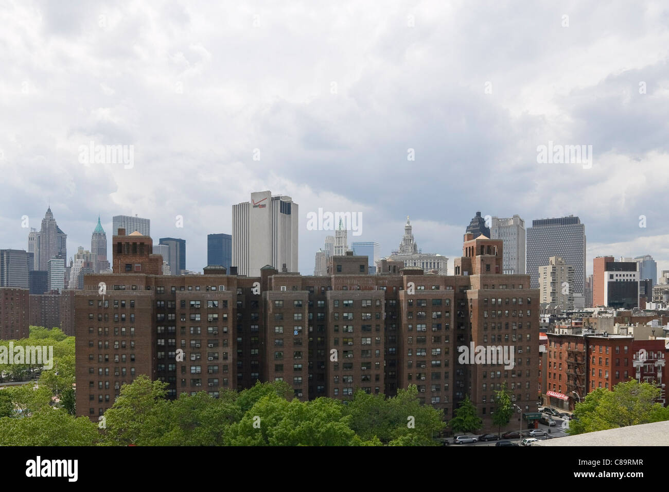 USA, New York, Ansicht von Mehrfamilienhäusern in Stadt Stockfoto