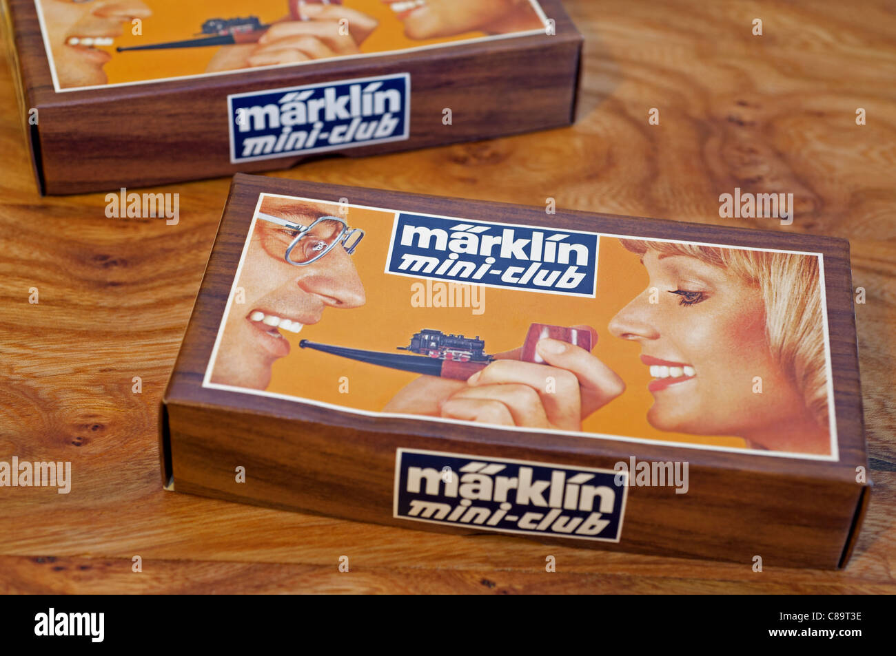 Märklin Mini-Club-Modell Zug box Stockfoto