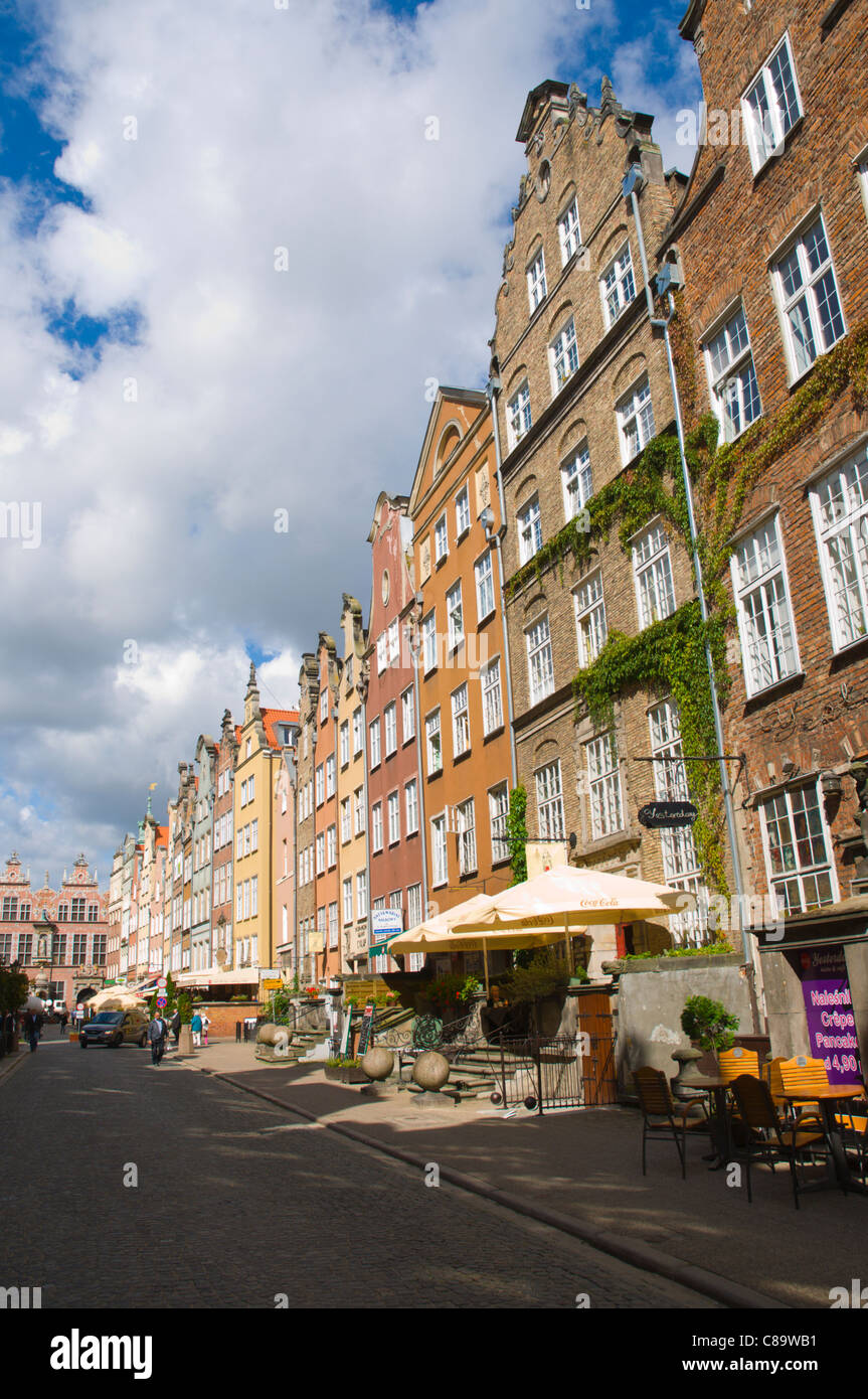 Ulica Mariacka Street Glowne Miasto der Stadt Danzig-Warschau-Polen-Europa Stockfoto