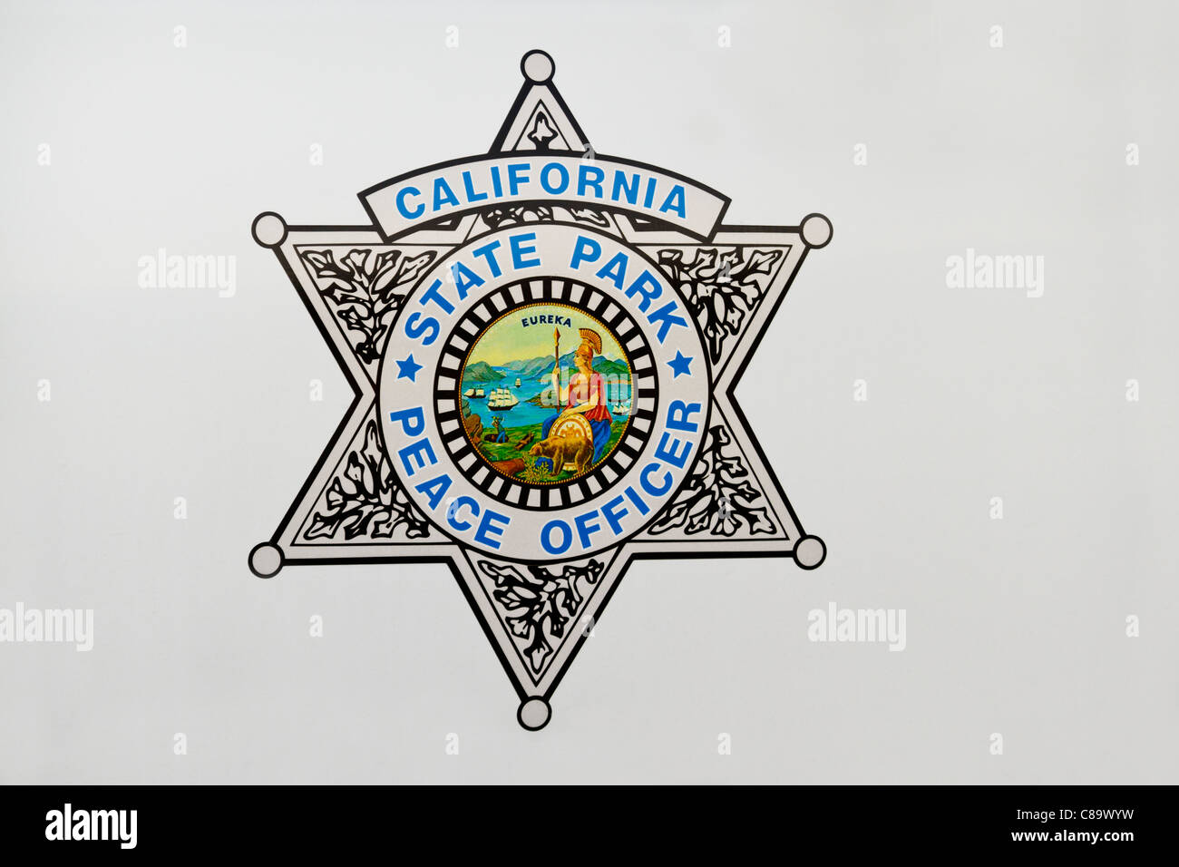 California State Park Peace Officer Zeichen Stockfoto