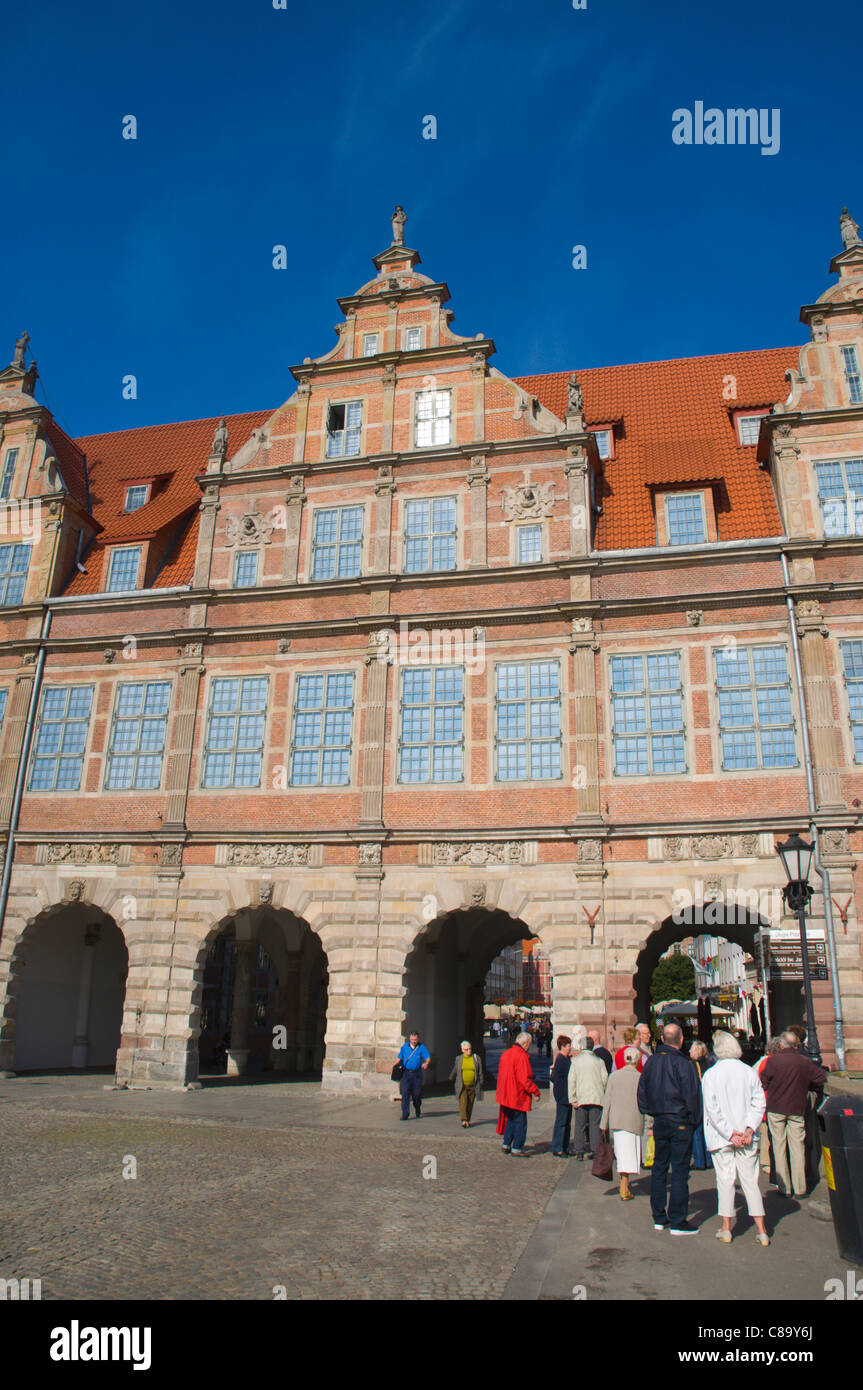 Ulica Dluga Straße mit Zlota Brama der Golden Gate Stadt Danzig Pommern Polen-Nordeuropa Stockfoto