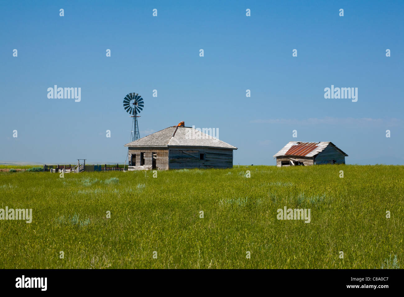 Prairie landschaftlich im östlichen Wyoming Stockfoto