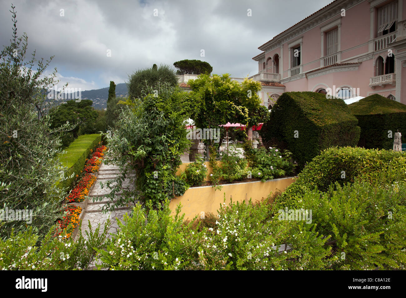 Villa Ephrussi de Rothschild: Villa Ephrussi de Rothschild und Gärten Stockfoto
