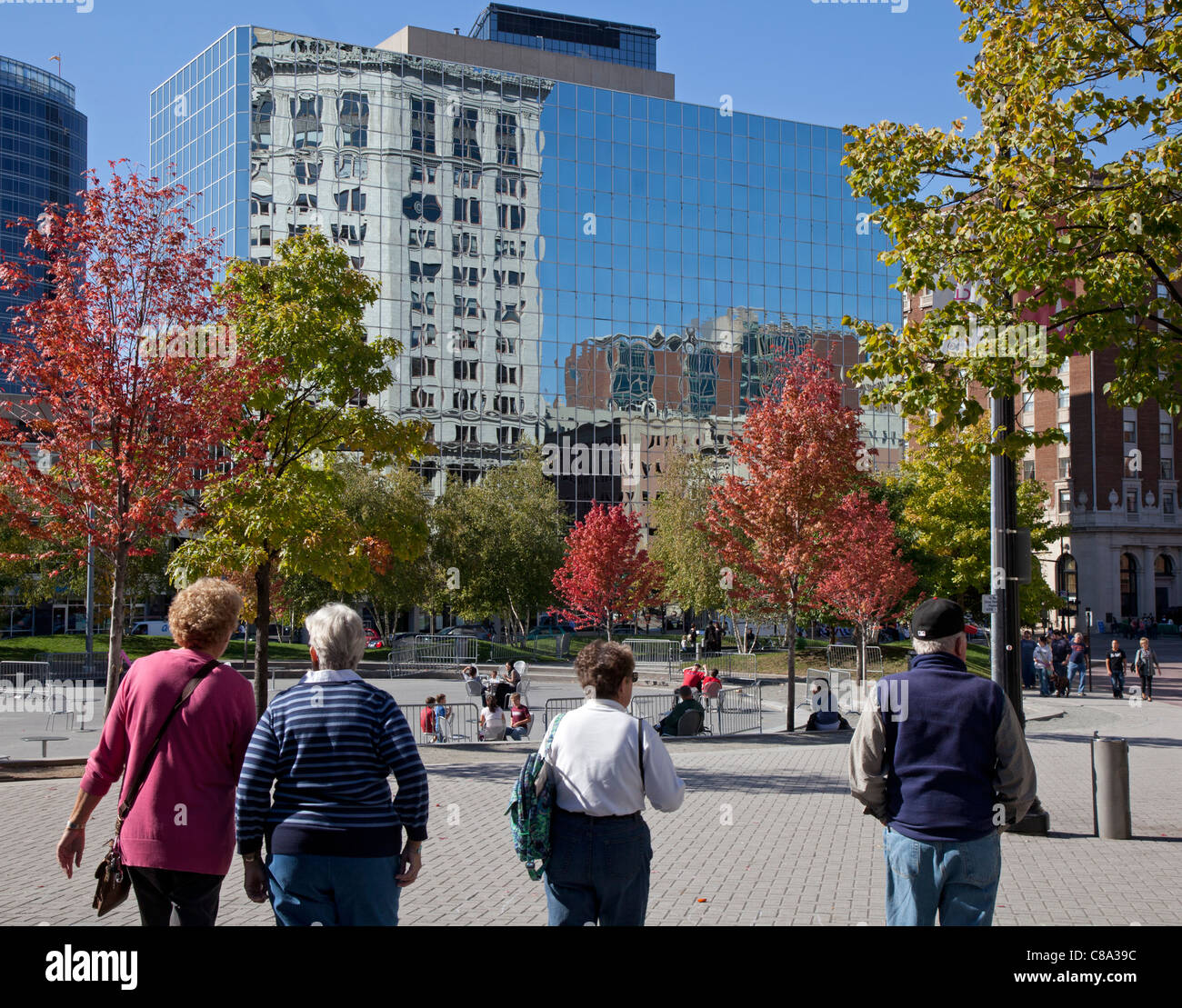 Rosa Parks Kreis in Grand Rapids, Michigan Stockfoto