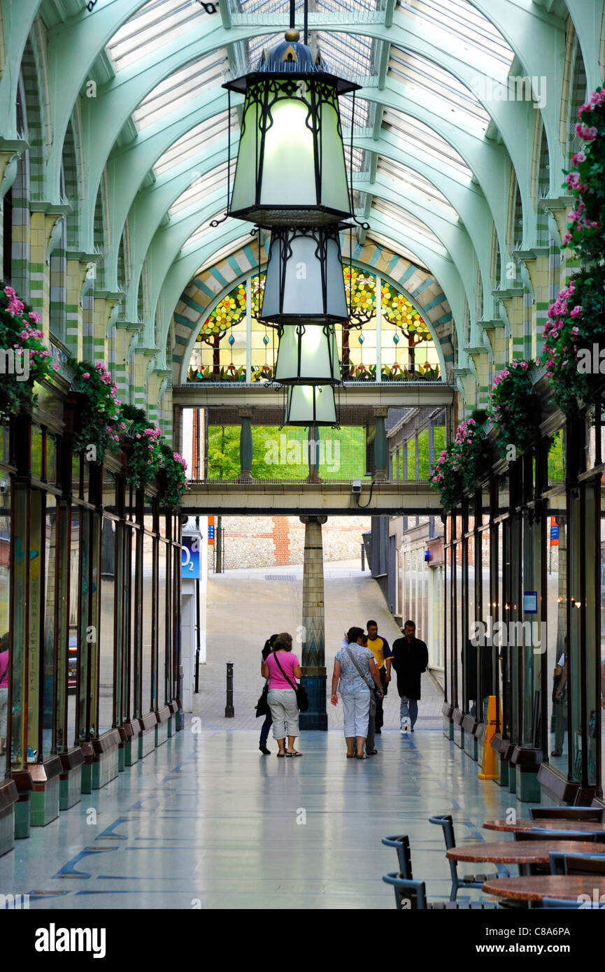 Norwich Royal Arcade Shopping Mall Stockfoto