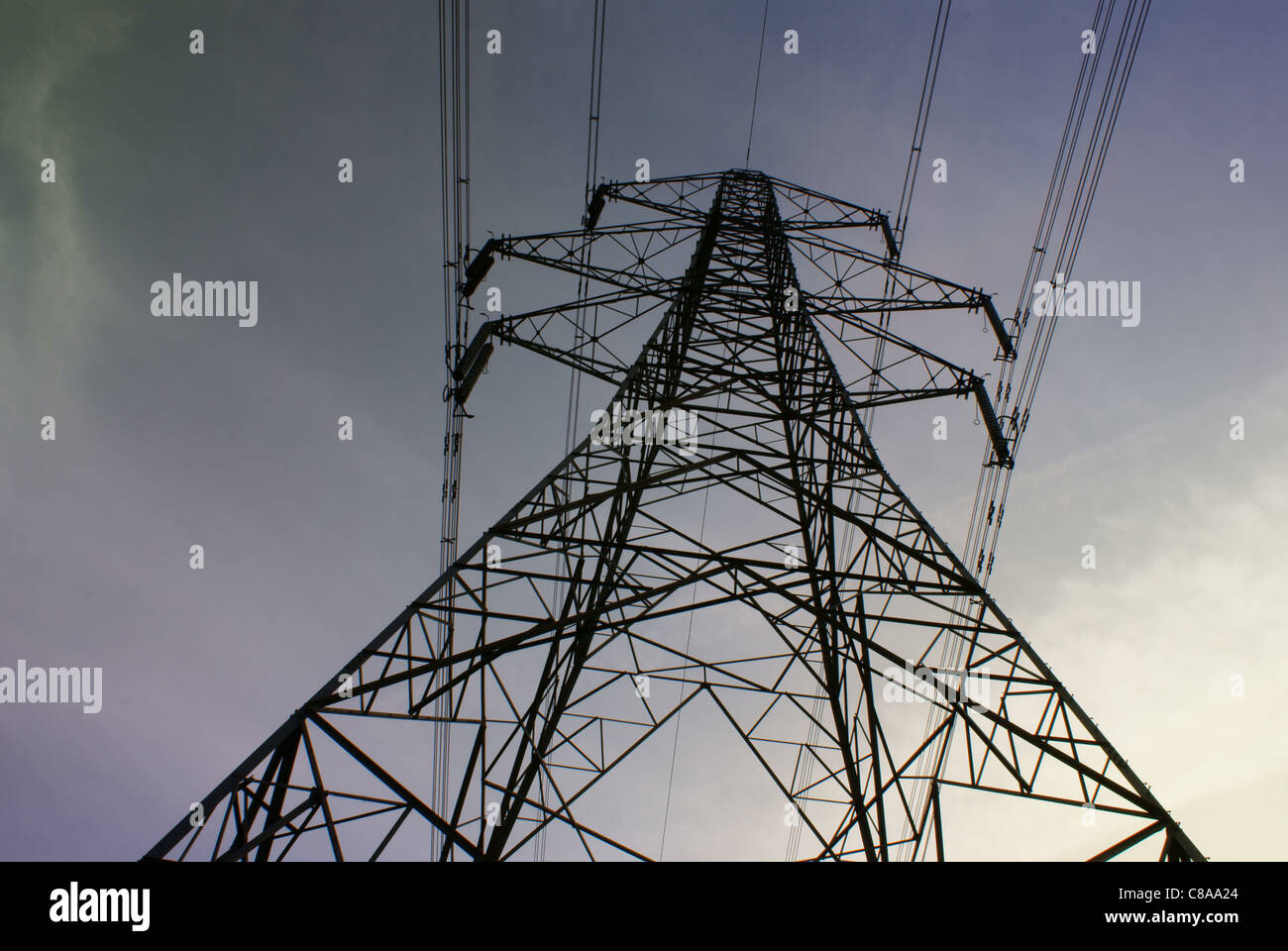 Elektrische Fernmeldeturm, Pylon Stockfoto