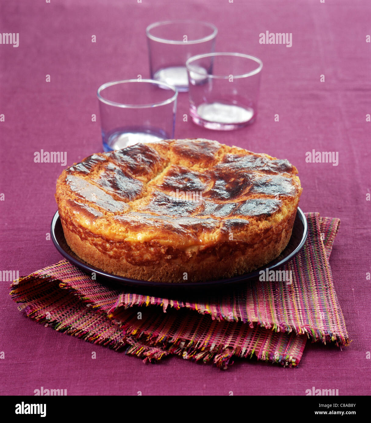 Baskischer Kuchen Stockfoto