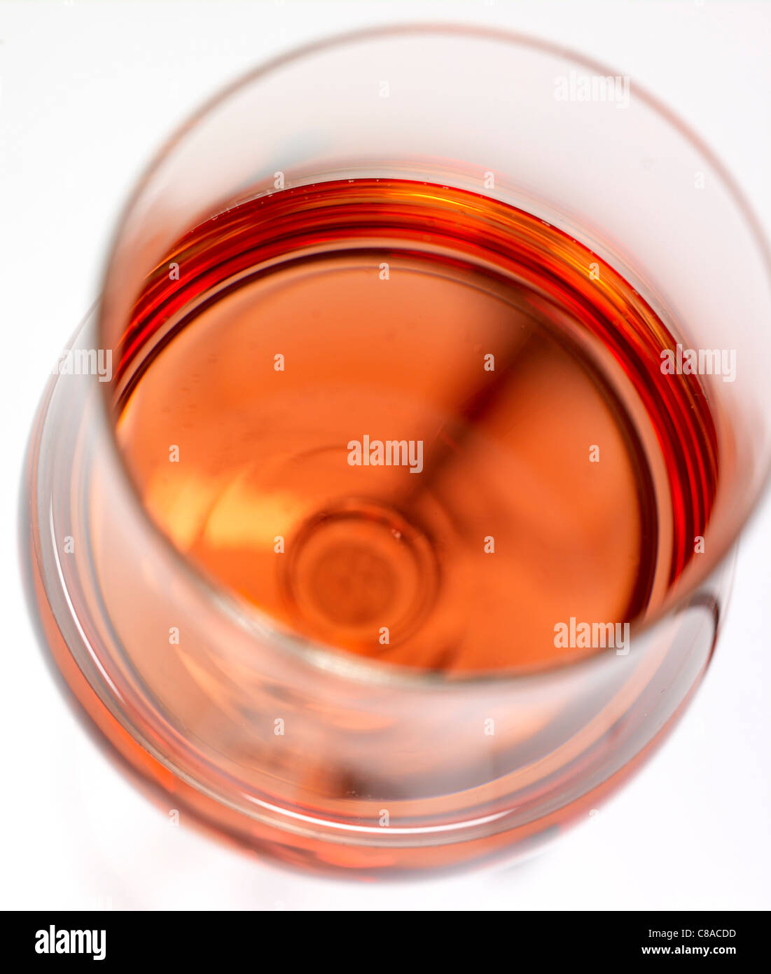Glas rosé-Wein Stockfoto