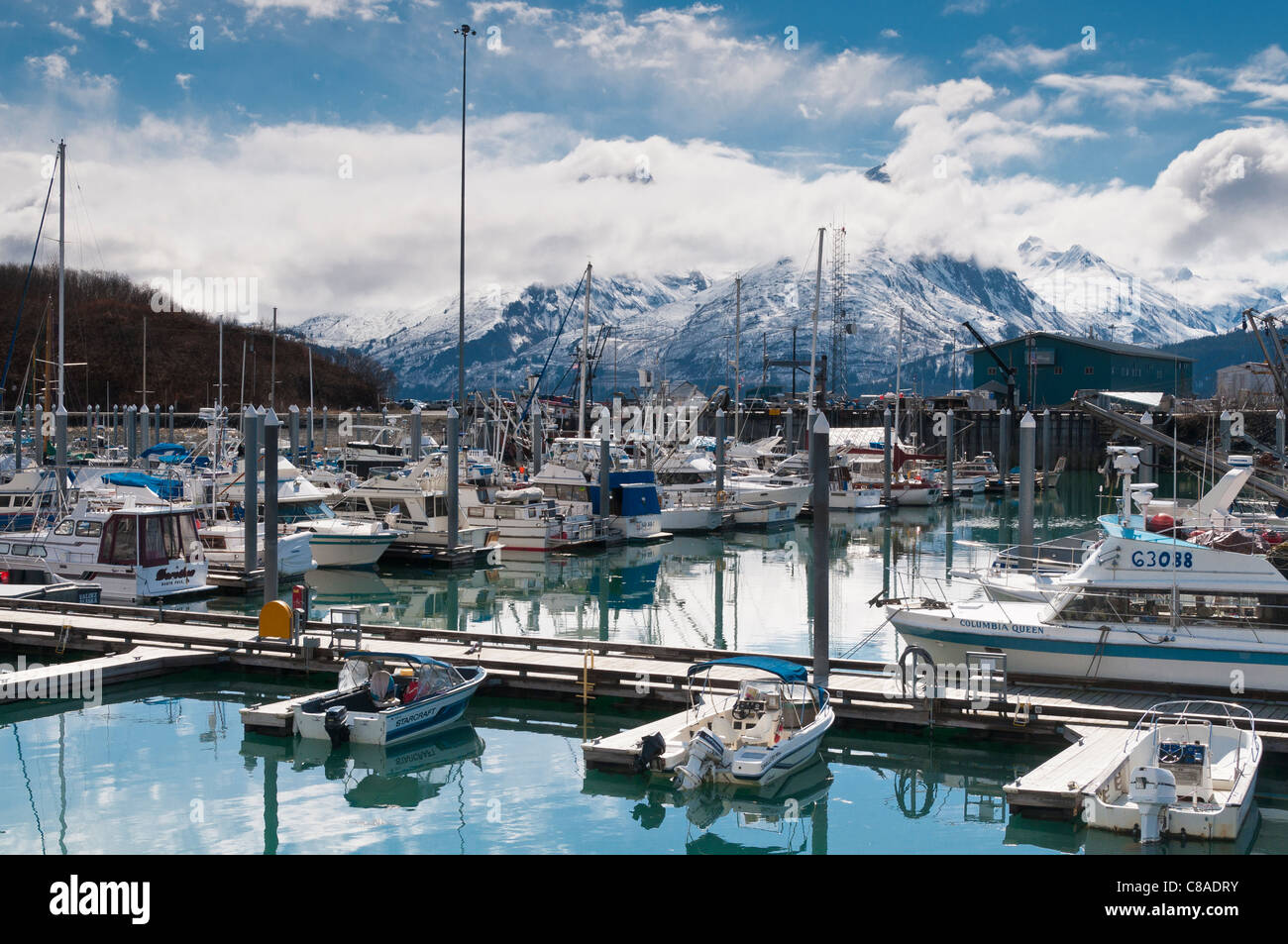 Hafen von Valdez, Valdez, Alaska. Stockfoto