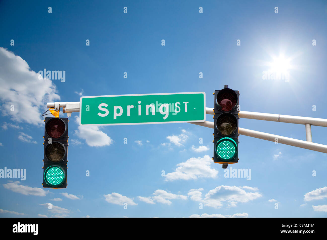 Spring Street Stockfoto