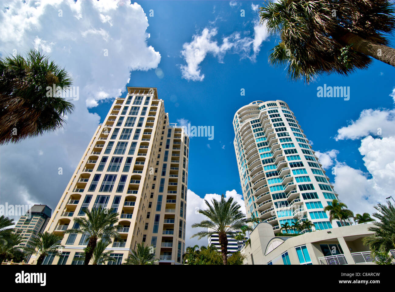 Hochhäuser, St. Petersburg, Florida. Stockfoto