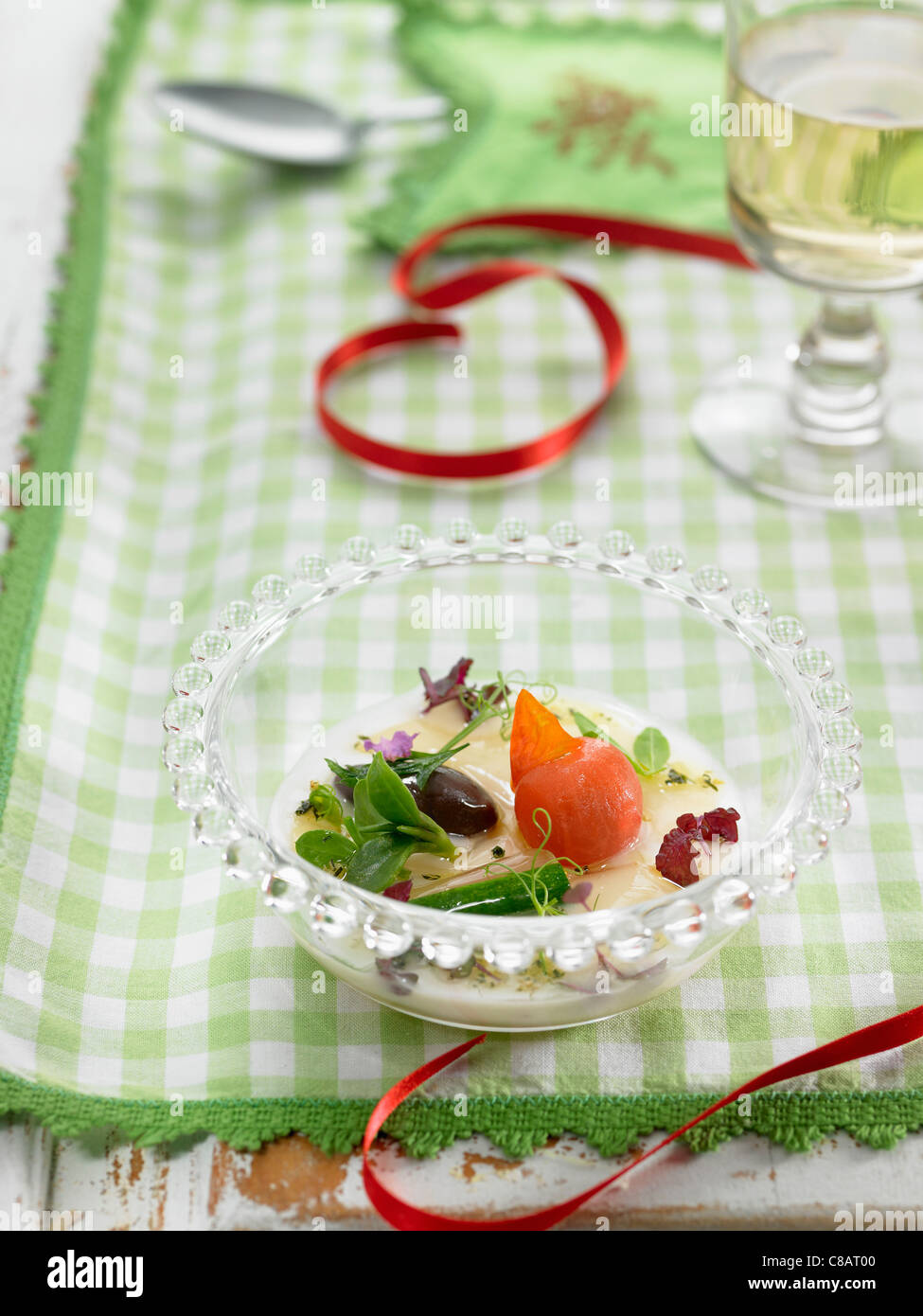 Weihnachten Vegetarisch Reis mit Gemüse Stockfoto