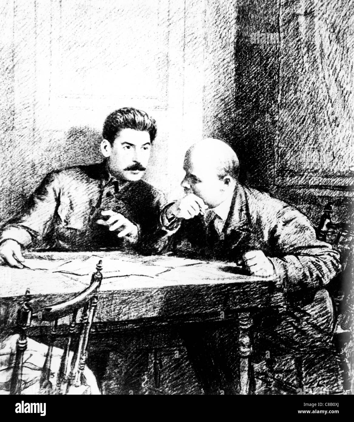 Stalin und Lenin, 1919 Stockfoto