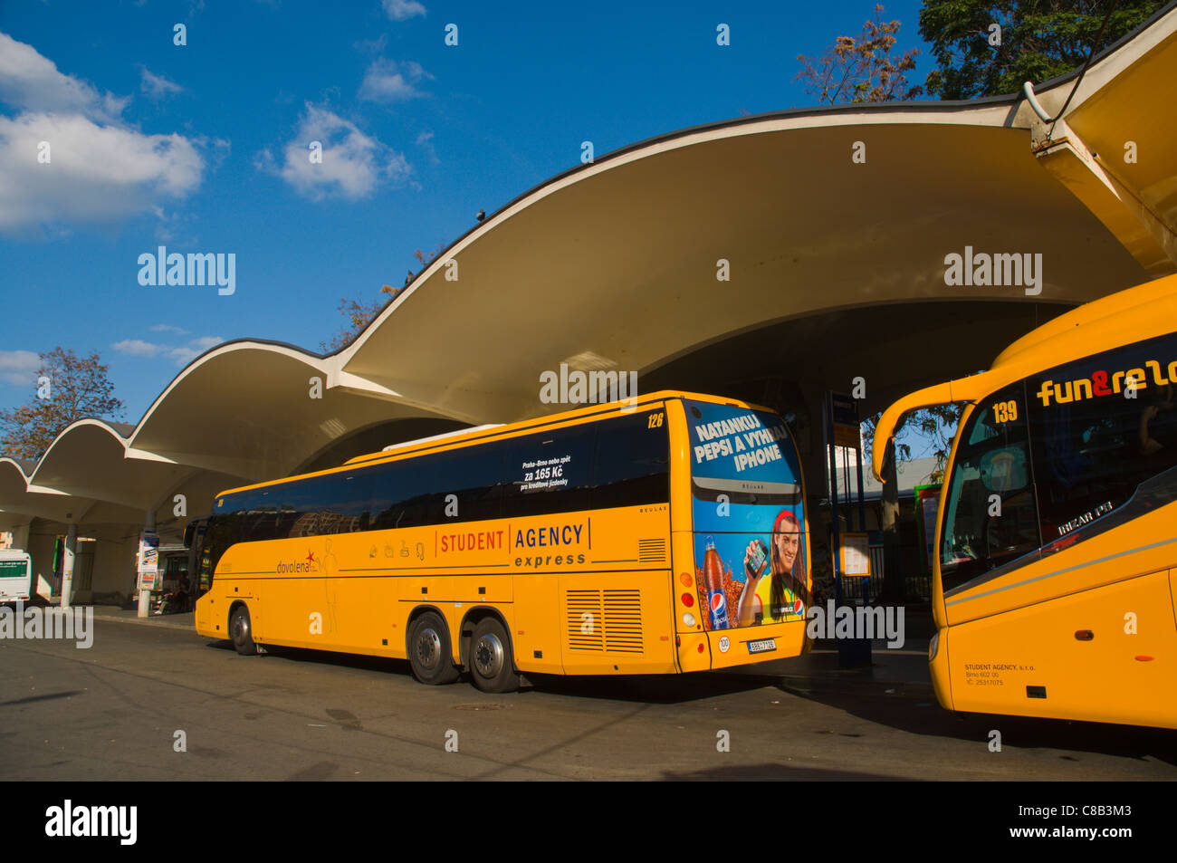 Brünn-Busbahnhof für Student Agency Busse Brno Tschechien Europa Stockfoto