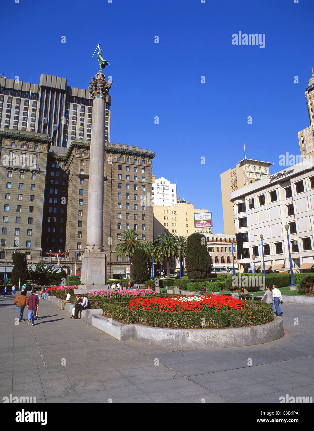 Union Square, San Francisco, California, Vereinigte Staaten von Amerika Stockfoto