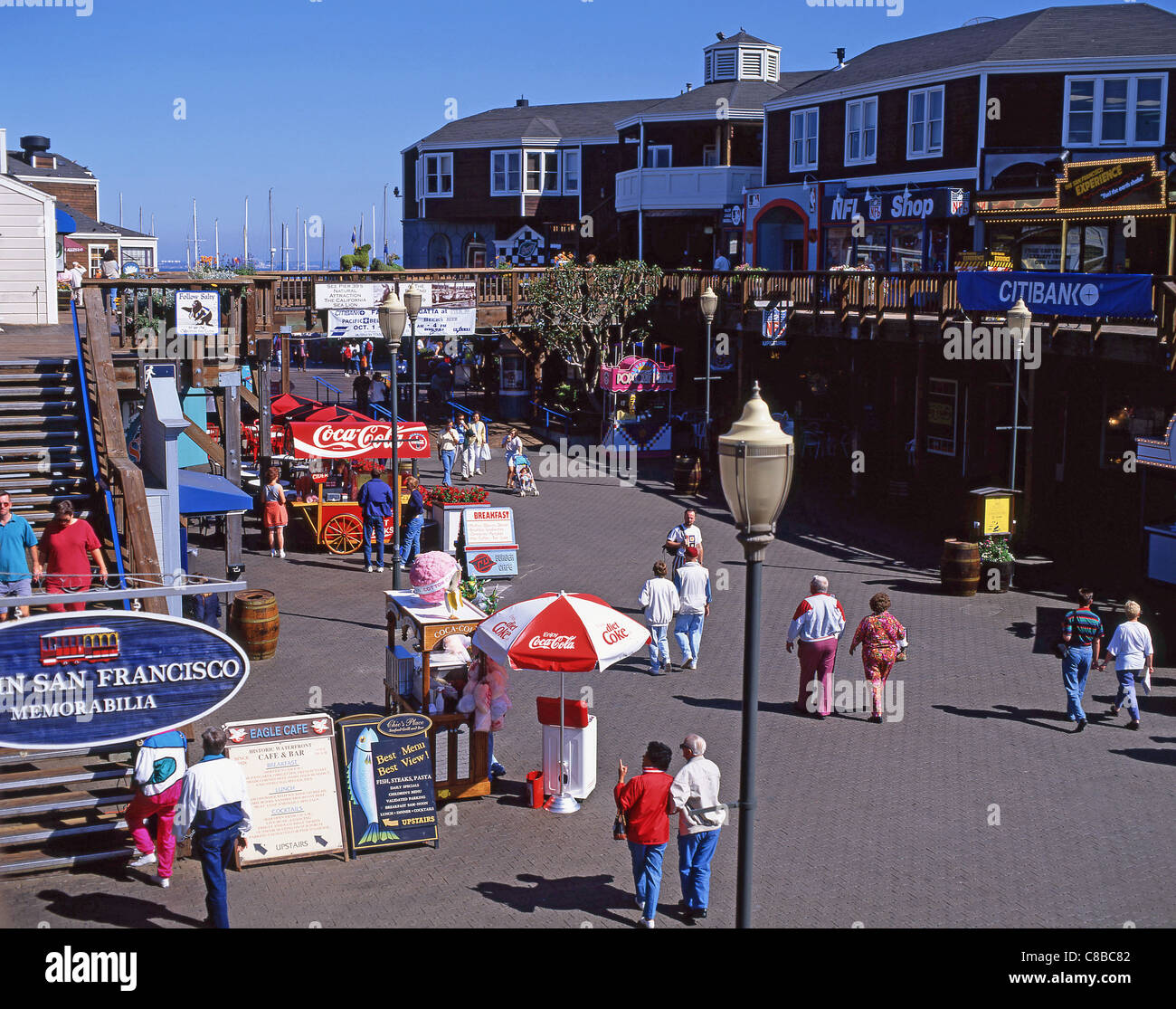 Pier 39, San Francisco, California, Vereinigte Staaten von Amerika Stockfoto