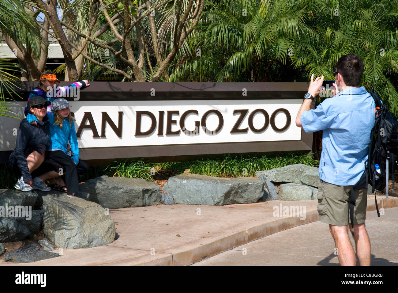 Eintritt in den Zoo von San Diego befindet sich im Balboa Park, Kalifornien, USA. Stockfoto