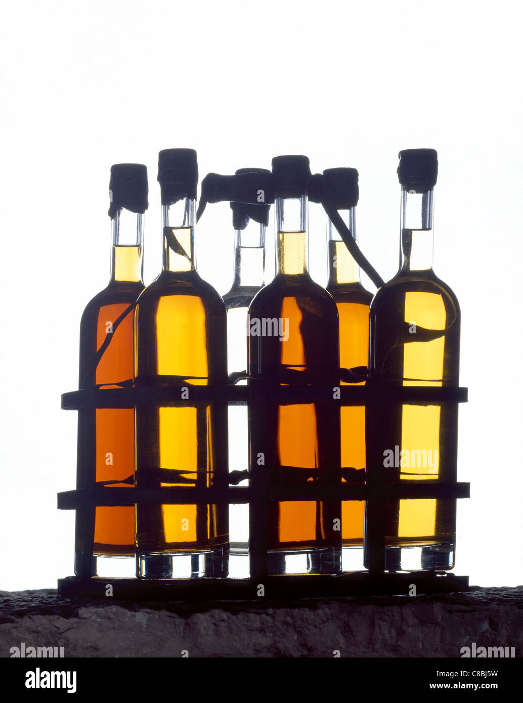 Flaschen Öl Stockfoto