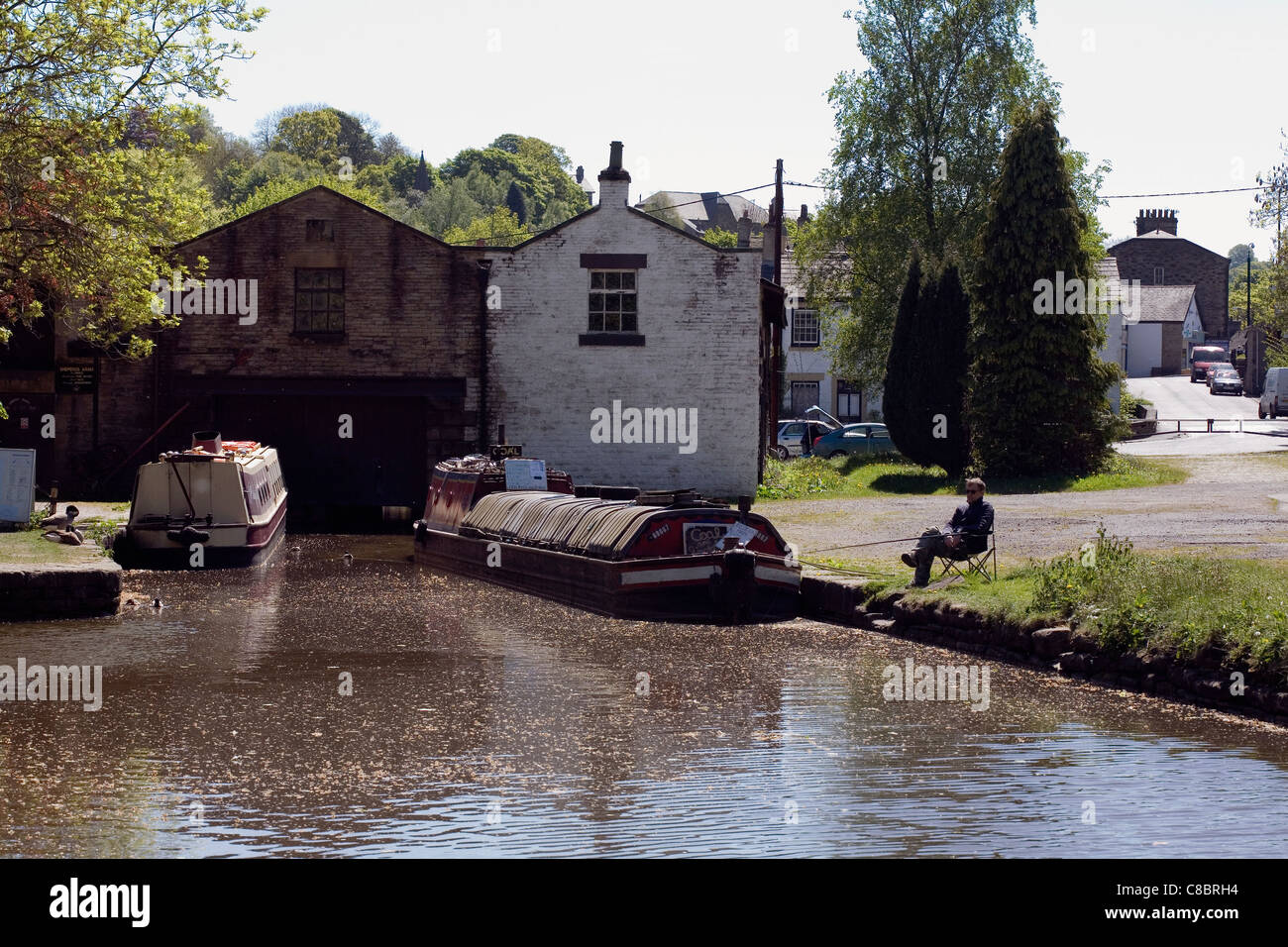 Peak-Wald-Kanal-Becken Whaley Bridge Derbyshire Stockfoto