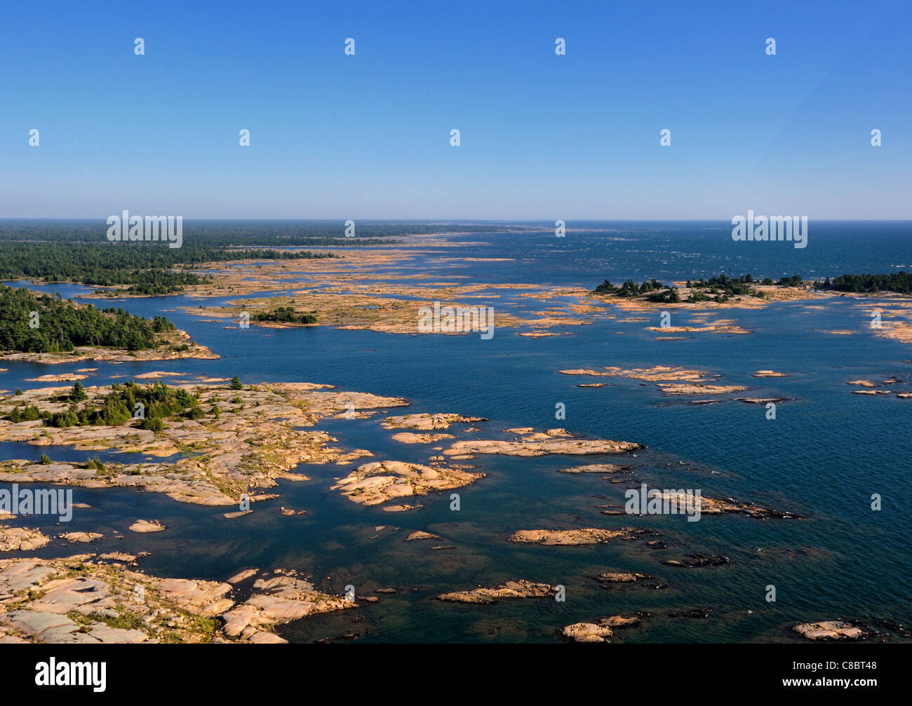 Dies ist die Küste der Georgian Bay, Huron-See, in der Nähe von Britt, Ontario Stockfoto