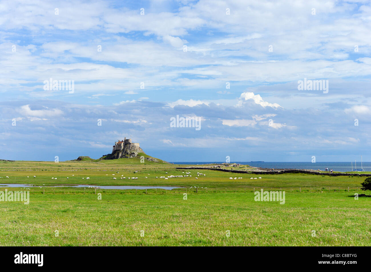 Lindisfarne Schloß, Holy Island, Northumberland, Nord-Ost-England, UK Stockfoto