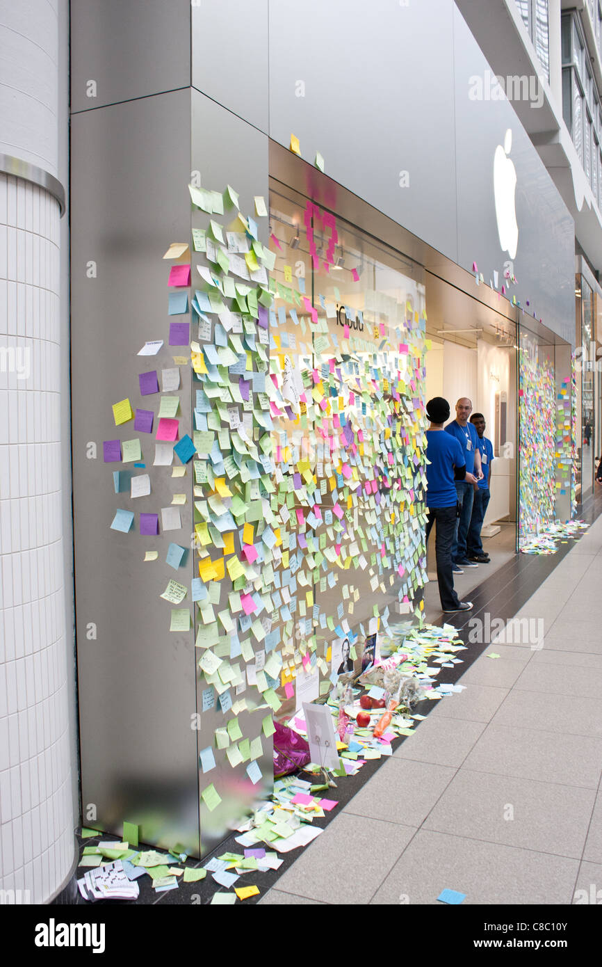 Apple speichern Erinnerung an Steve Jobs memo Stockfoto