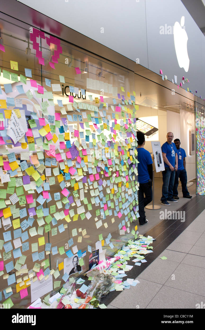 Apple speichern Erinnerung an Steve Jobs memo Stockfoto