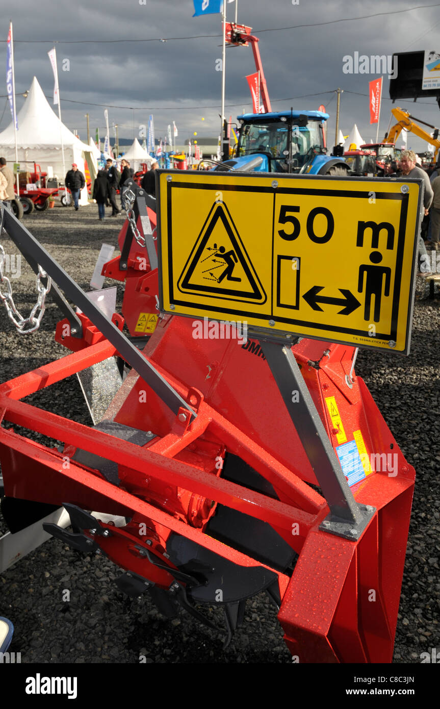 Neue landwirtschaftliche Geräte bei "Sommet de l 'Élevage", Landwirtschaft zeigen, Clermont-Ferrand Cournon, Auvergne, Frankreich Stockfoto