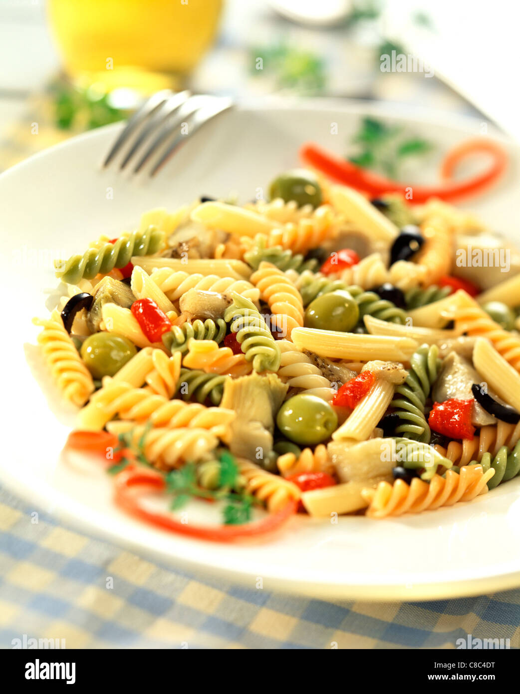 Pasta-Salat Stockfoto