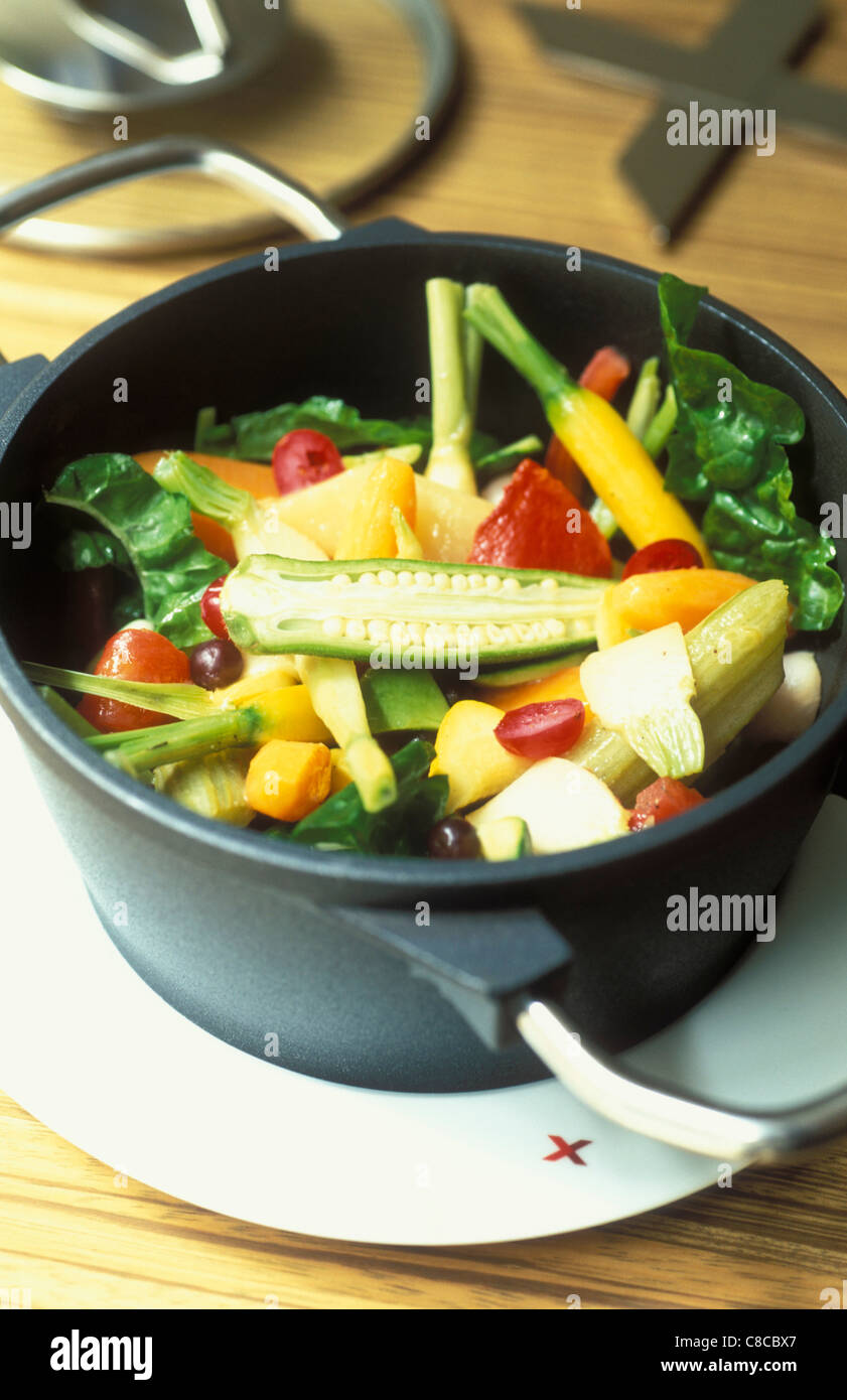 Alain Ducasse-Gemüse-Auflauf Stockfoto