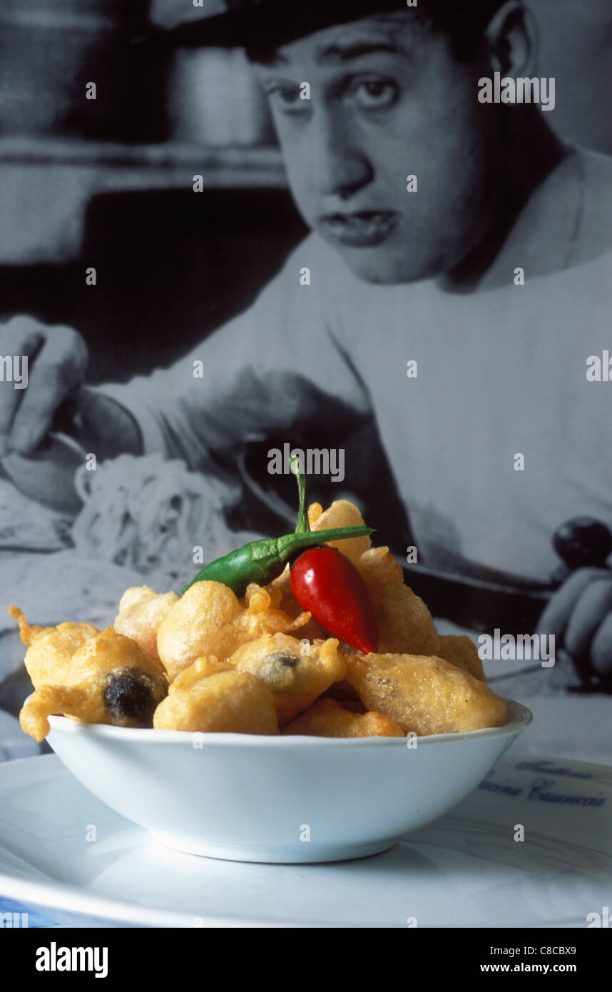 Italienische Auberginen Krapfen Stockfoto