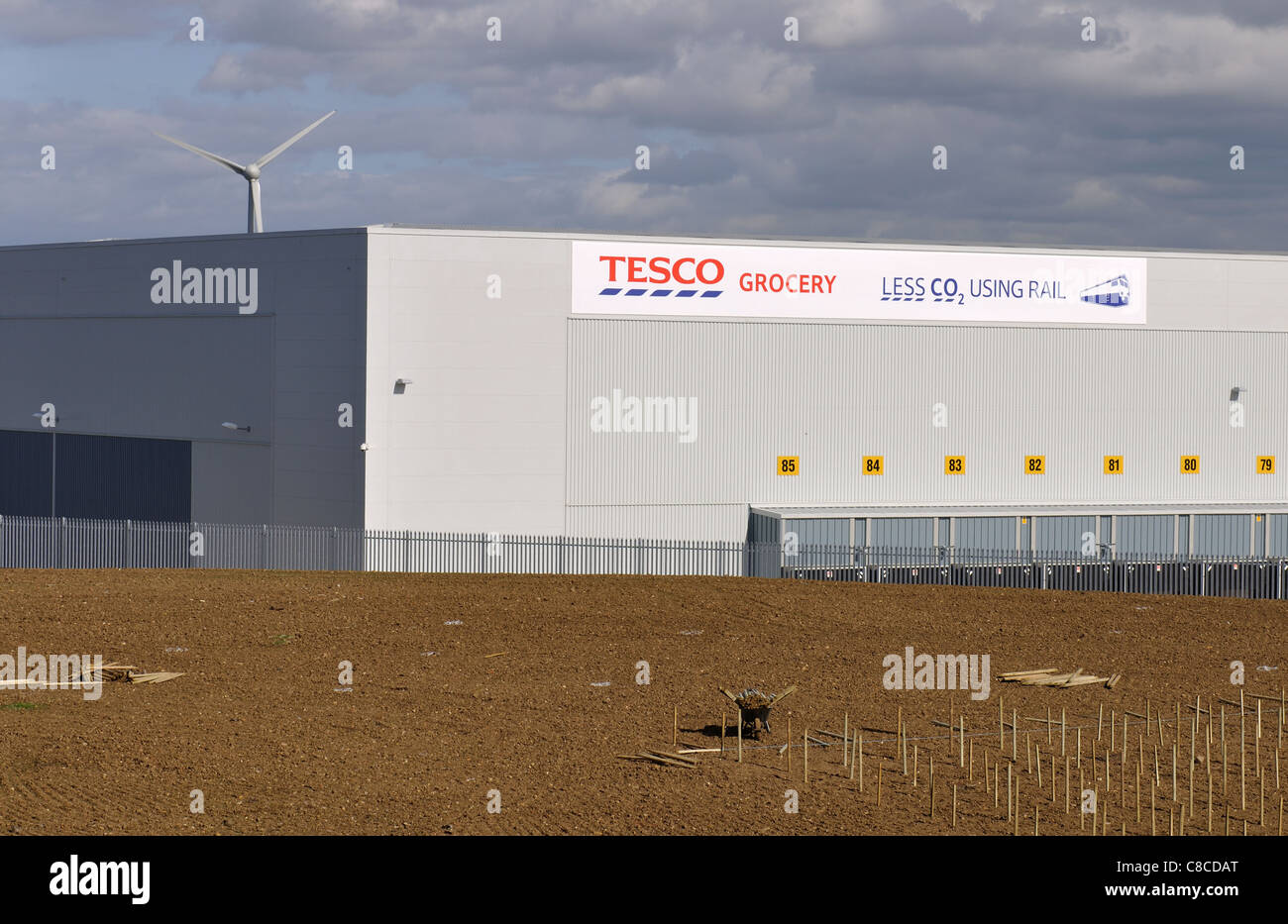 Tesco Lagerhalle bei DIRFT, Crick, Northamptonshire, England, UK Stockfoto