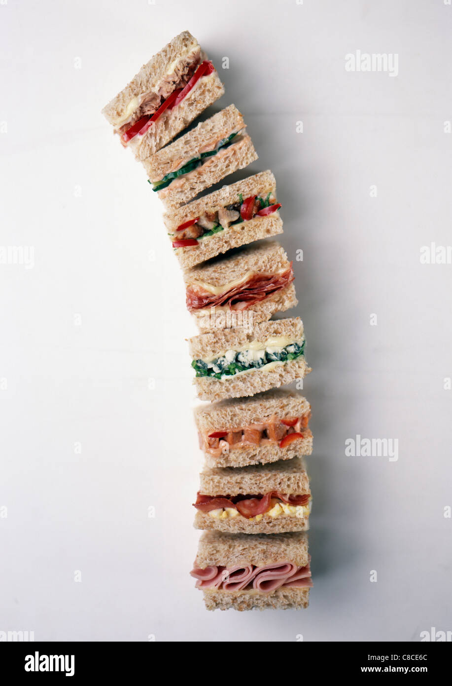 Haufen von sandwiches Stockfoto