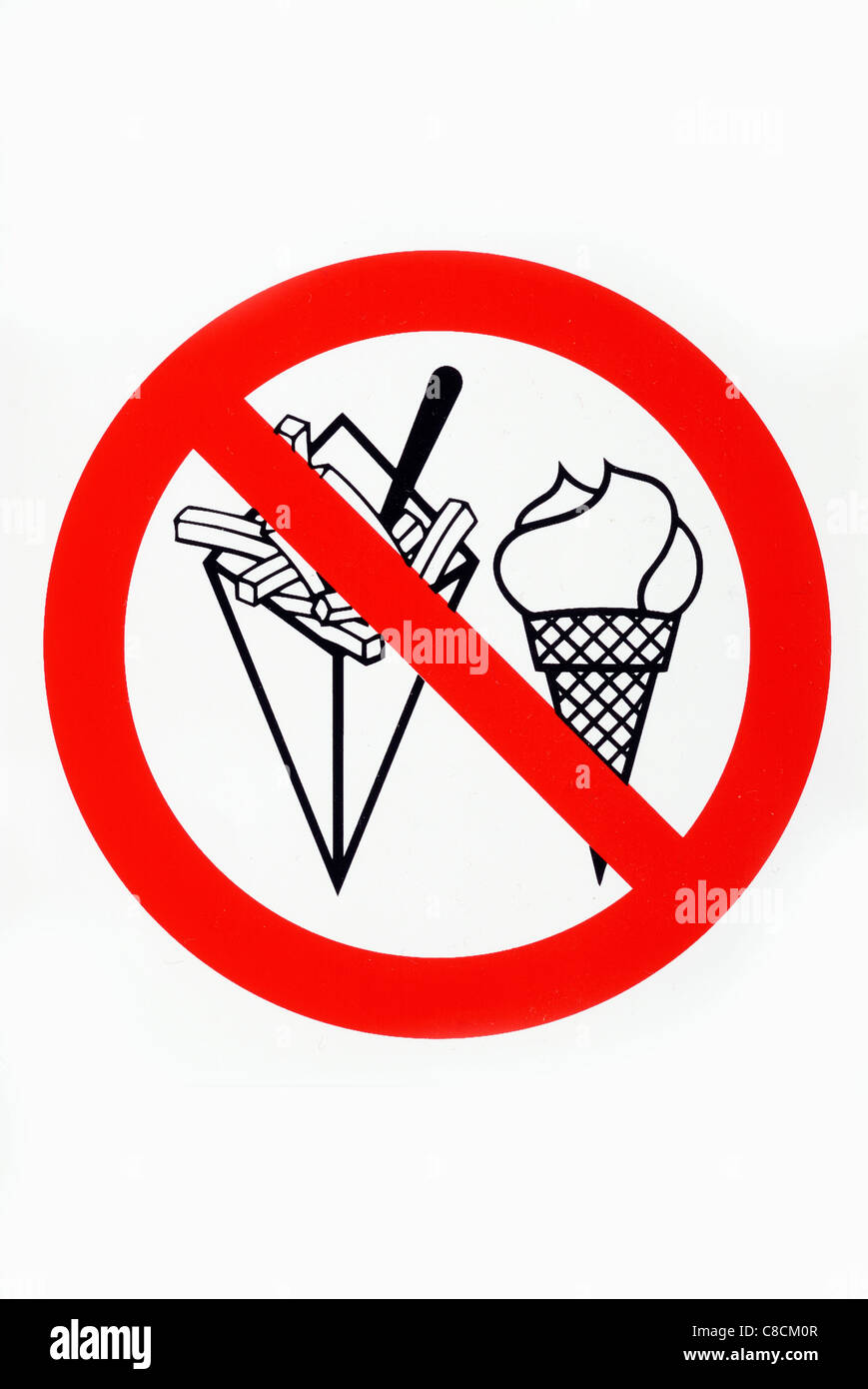Forbidden To Eat Sign Stockfotos und -bilder Kaufen - Alamy