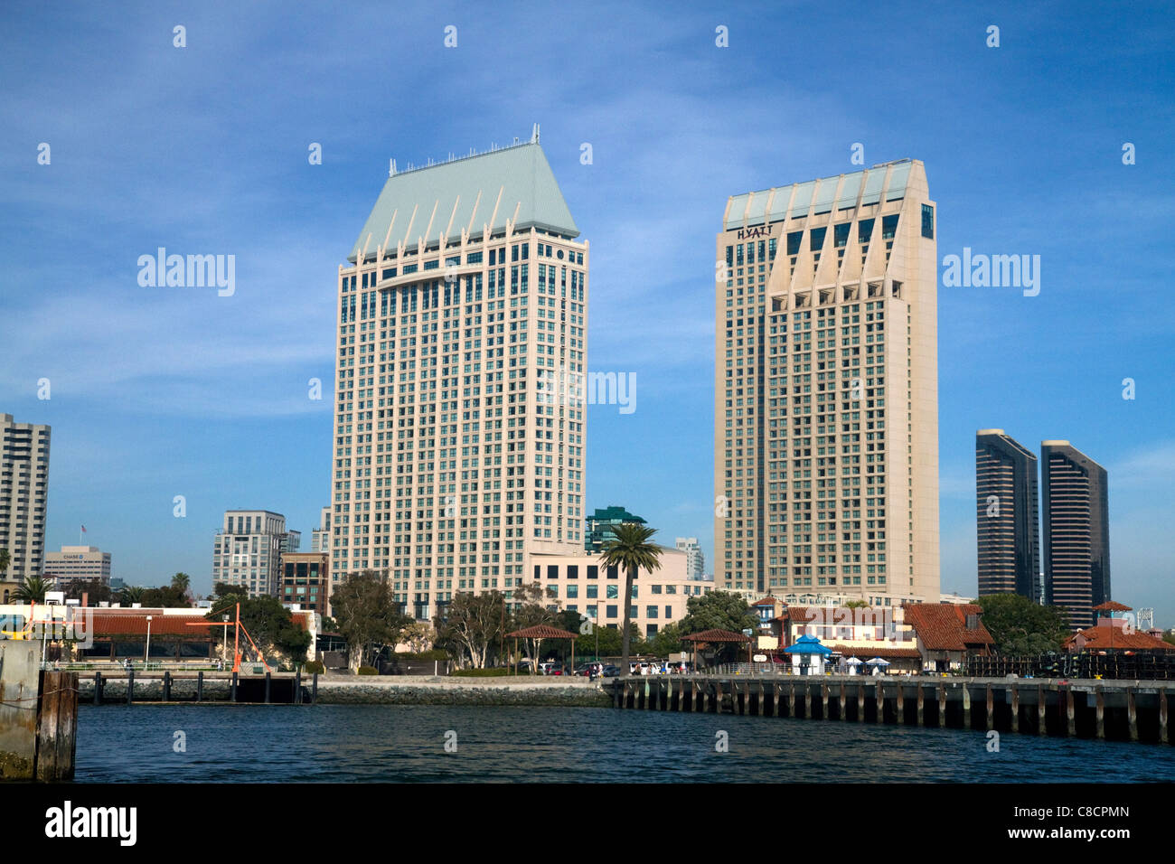 Waterfront Hotels in San Diego, Kalifornien, USA. Stockfoto
