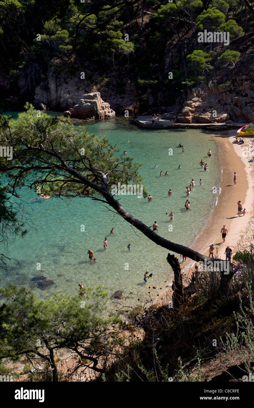 Aigua Blava, Costa Brava, Spanien Stockfoto