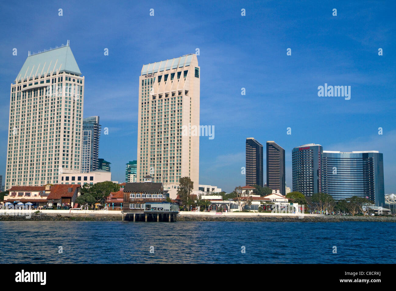 Waterfront Hotels in San Diego, Kalifornien, USA. Stockfoto