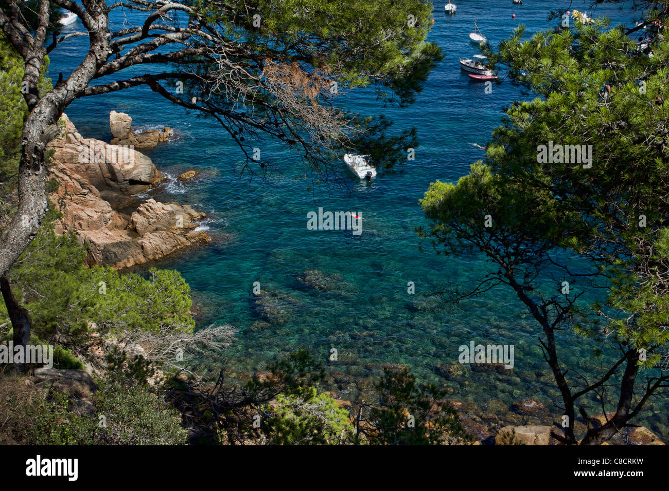 Aigua Blava, Costa Brava, Spanien Stockfoto