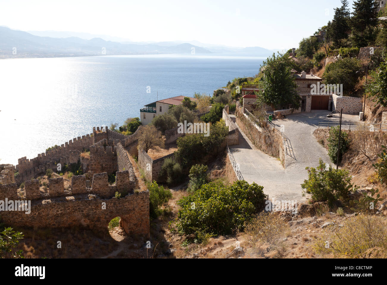 Turkei. Ruinen der osmanischen Festung in Alanya Stockfoto