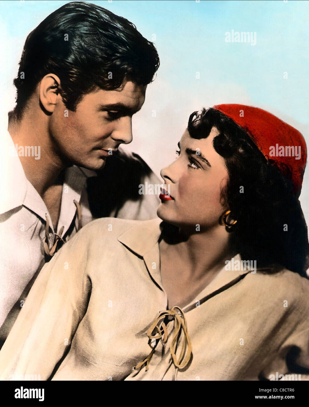 LOUIS JOURDAN, JEAN PETERS, ANNE DER INDIES, 1951 Stockfoto