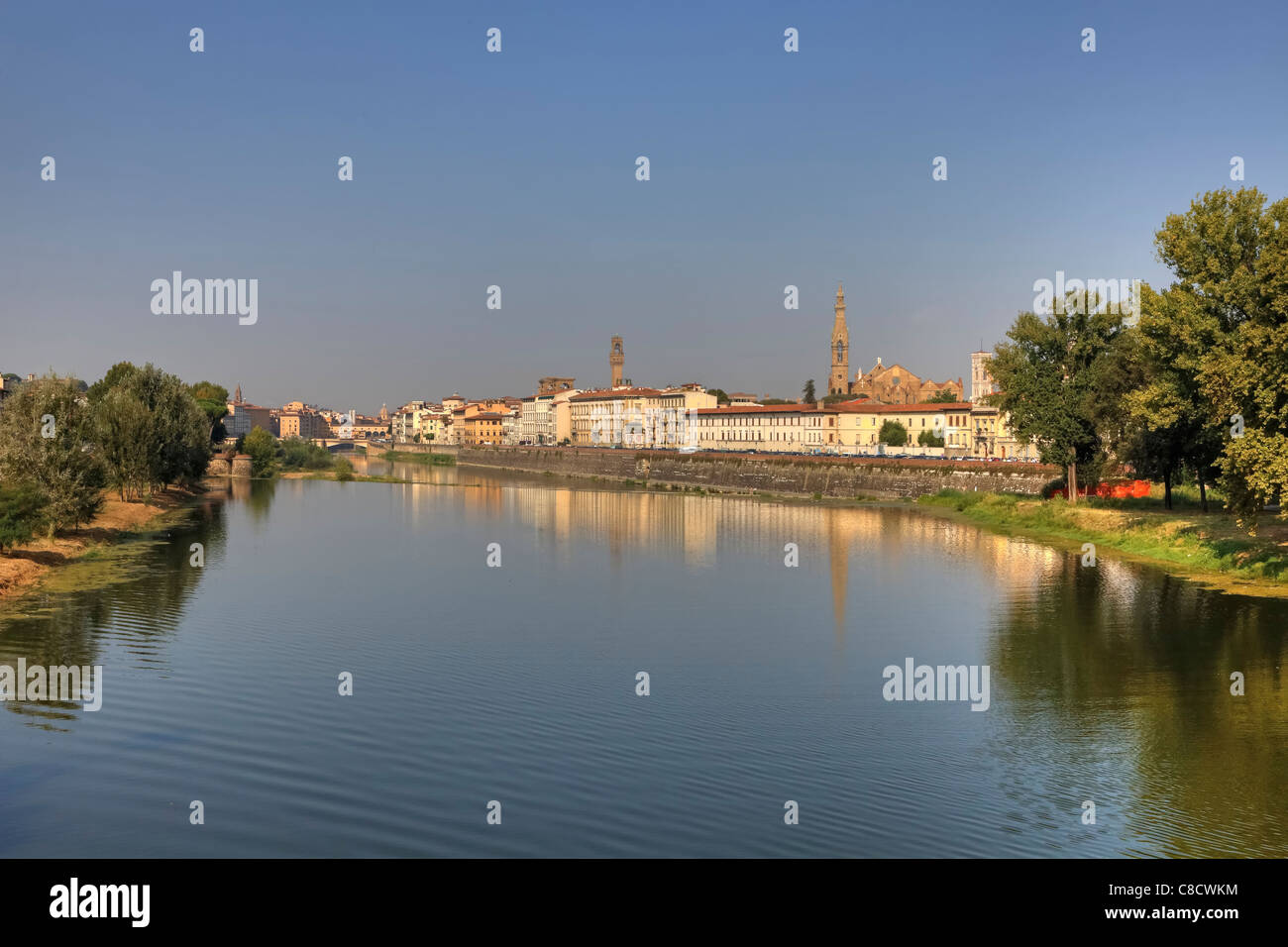 Panoramablick auf die Altstadt von Florenz Stockfoto