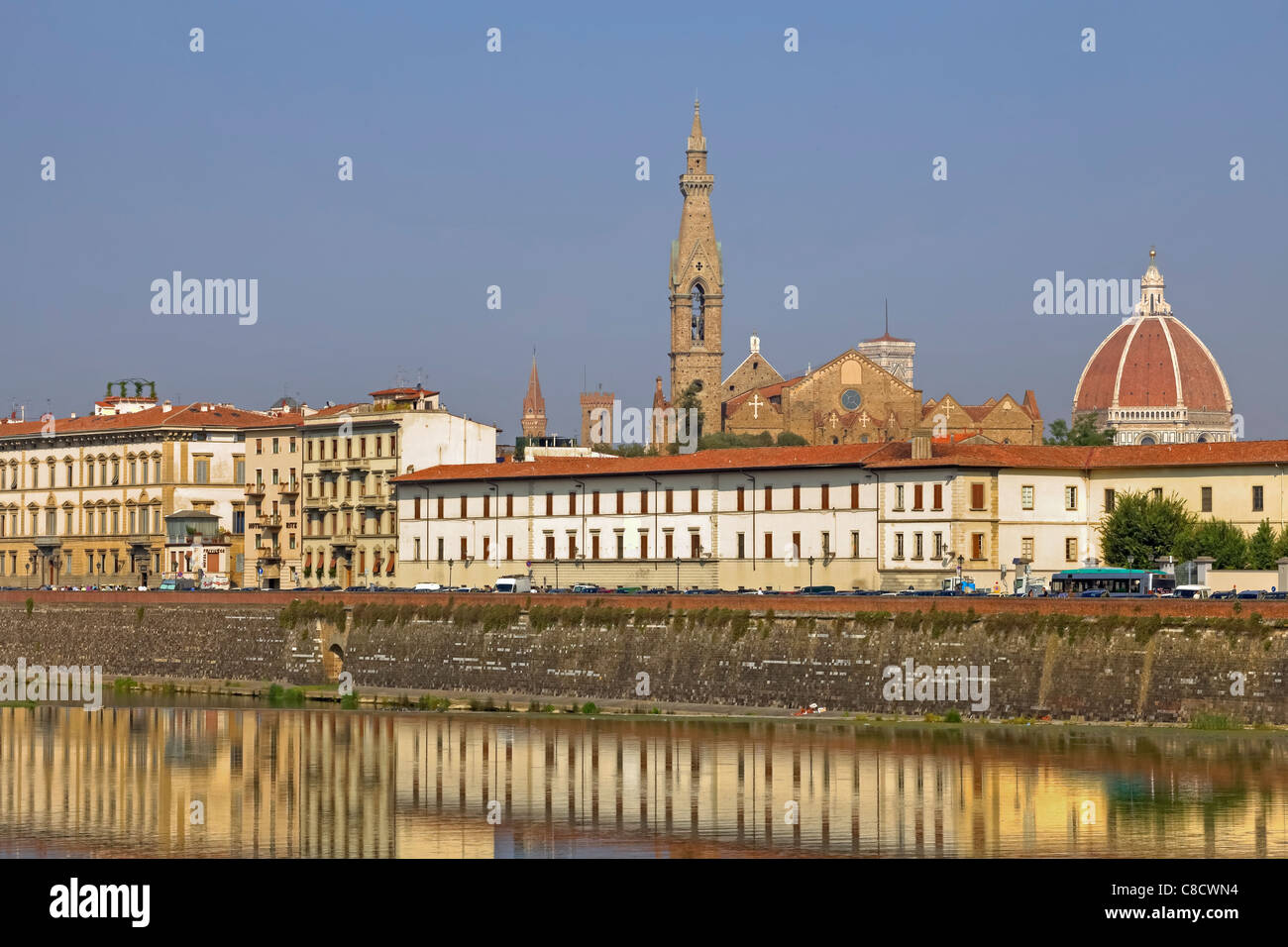 Panoramablick auf die Altstadt von Florenz Stockfoto
