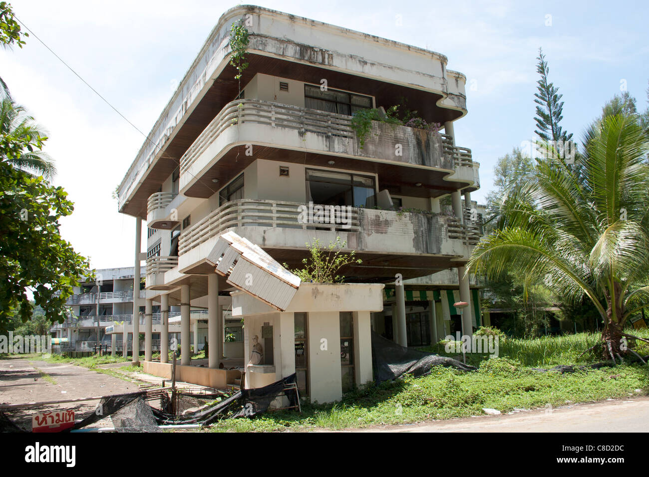 Ehemaliges Hotel verwüstet Tsunami, Phuket, Thailand Stockfoto