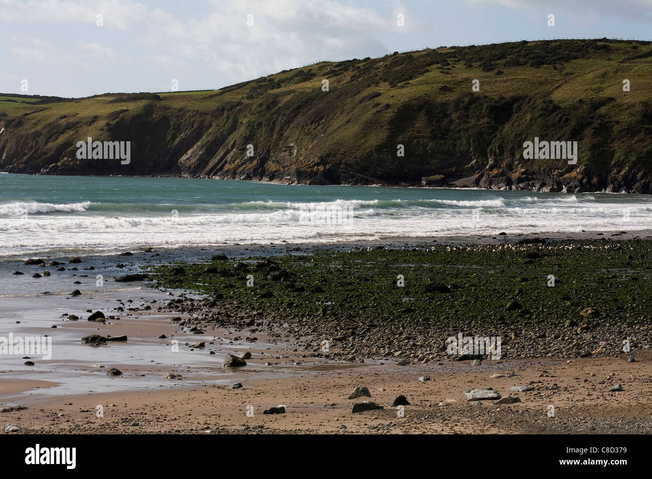 Der Sandstrand von Aberdaron LLeyn Halbinsel Gwynedd Wales Stockfoto