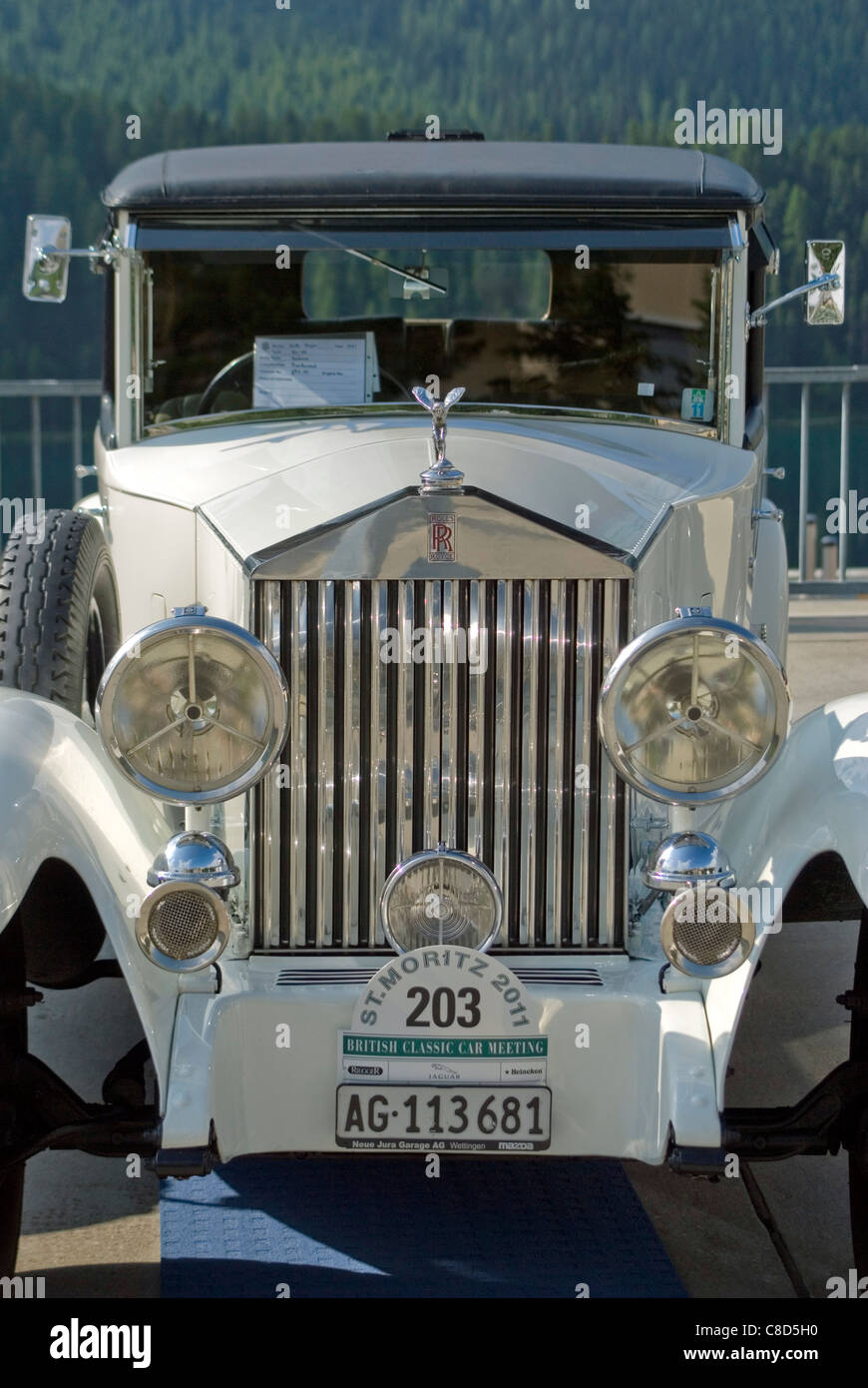 Rolls Royce Phantom Vintage Car Closeup während der British Classic Car  Meeting St.Moritz, Schweiz Stockfotografie - Alamy
