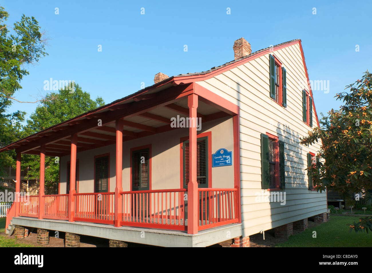 Florida, Pensacola, Historic Pensacola Village, Charles Lavalle House c.1805, französisch-kreolischen Stil zu Hause Stockfoto