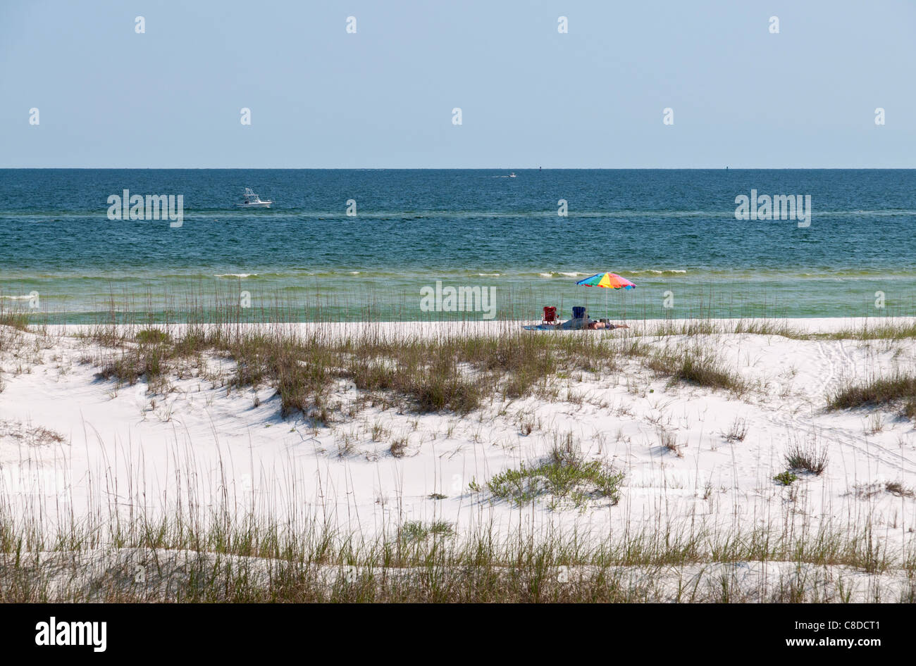 Florida Gulf Breeze, Gulf Islands National Seashore, öffentlichen Strand Stockfoto