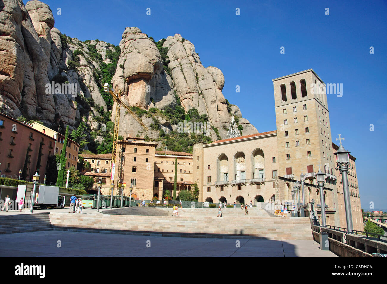 Santa Maria de Montserrat Benediktiner-Abtei, Montserrat, Provinz Barcelona, Katalonien, Spanien Stockfoto